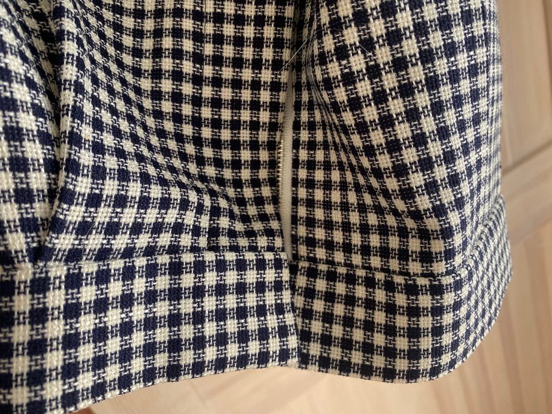 チェック柄テーパードパンツ