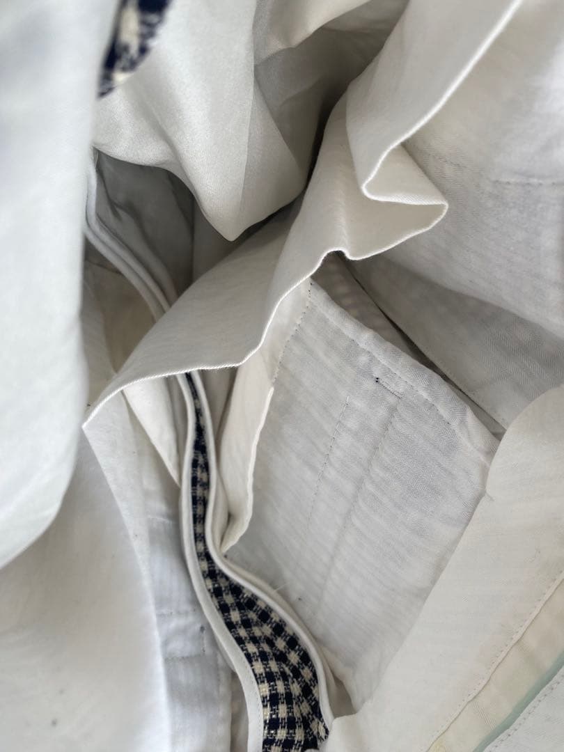 チェック柄テーパードパンツ