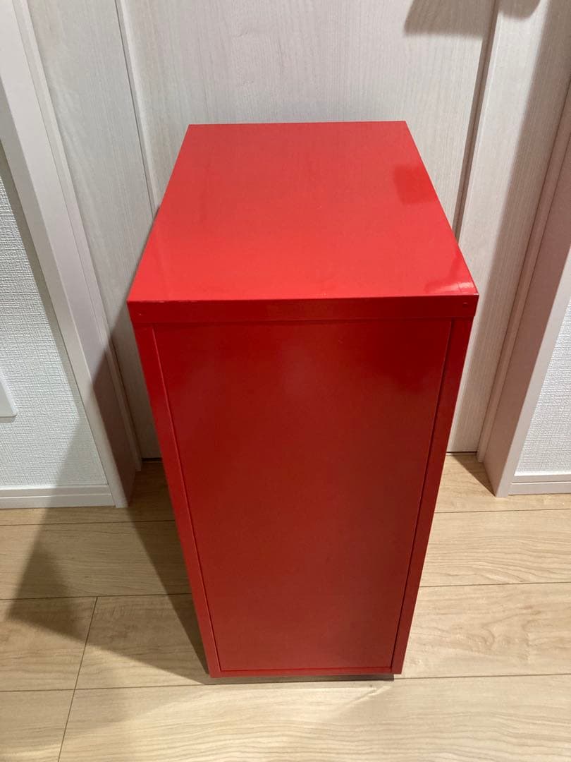 IKEA イケア　ヘルメル　引き出しユニット　キャスター付き　レッド