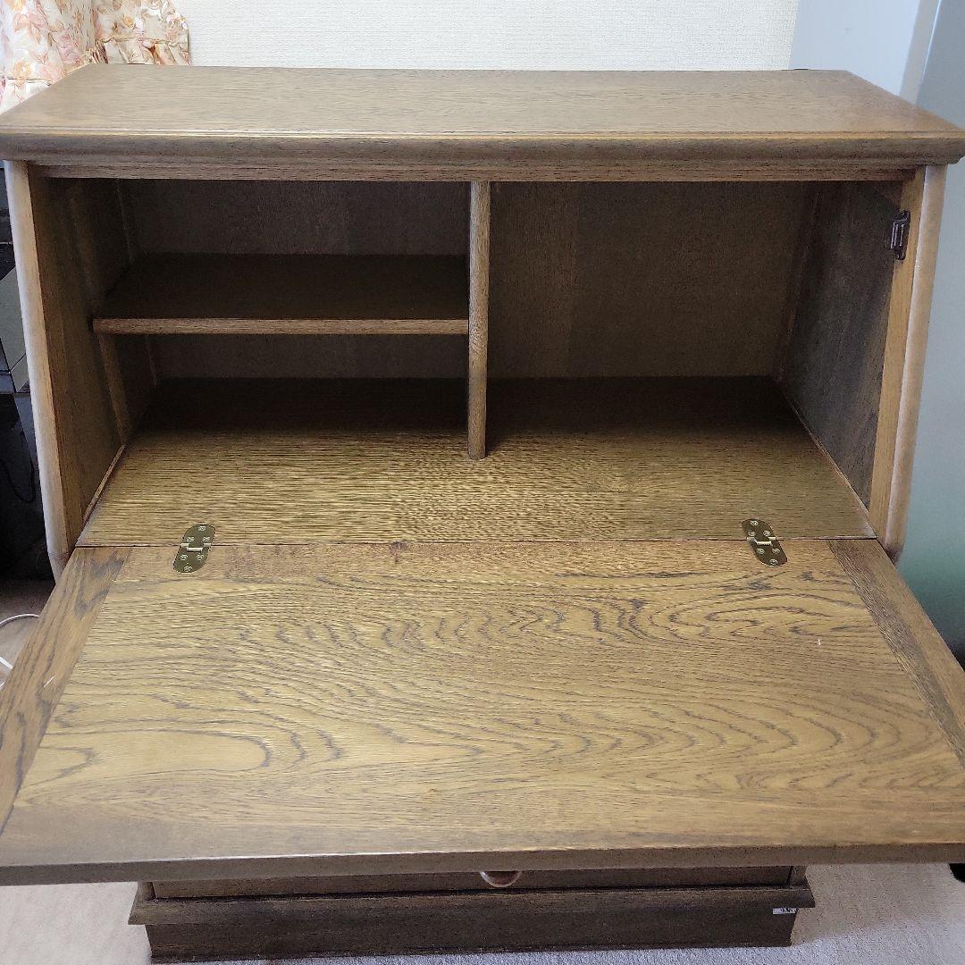 豊田たんす　オーク材　ライティングデスク　希少　無垢材