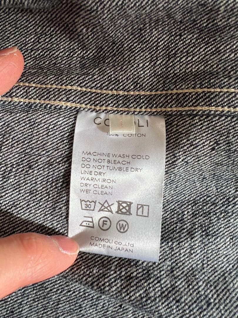【22AW】comoli デニムワークジャッケット　サイズ1