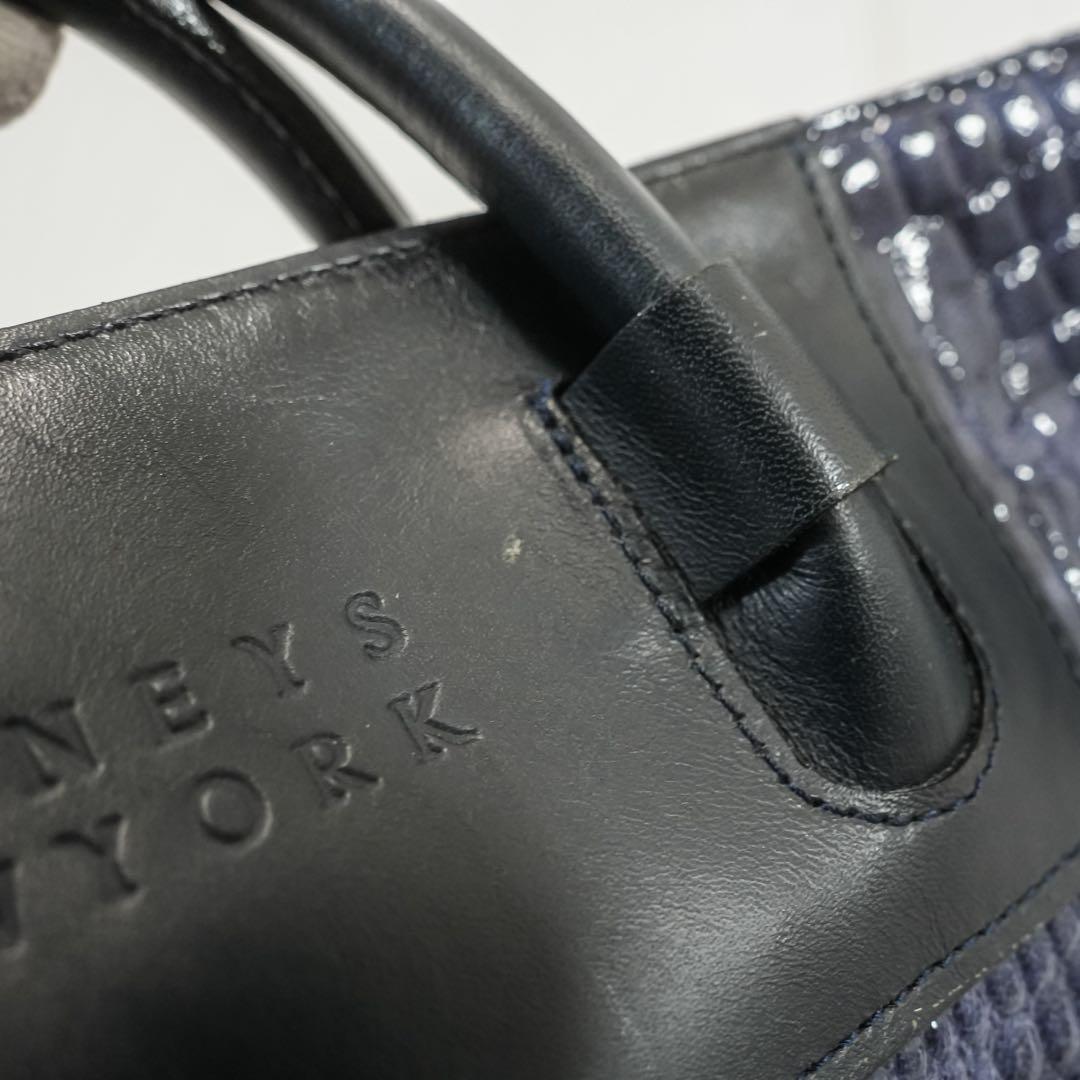 ☆美品☆ 希少！バーニーズニューヨーク　限定カラー　クロコ型押し　ボストンバッグ