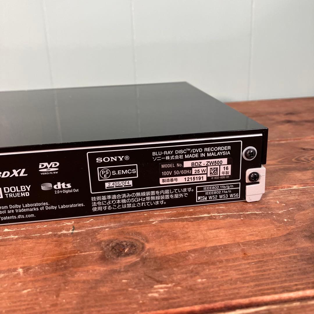 【動作確認済】SONY BDZ-ZW500 Blu-ray HDD500GB