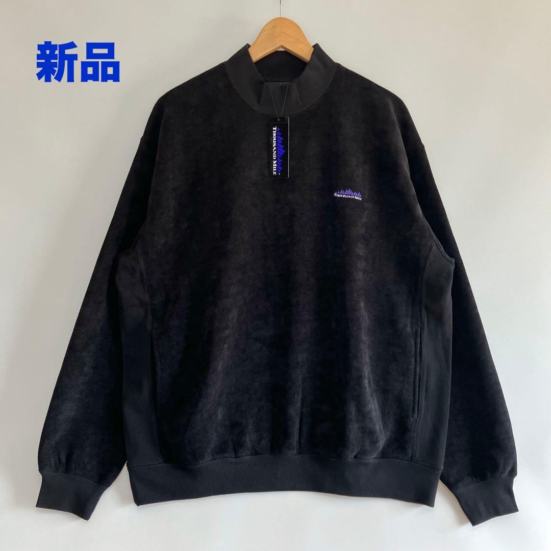 新品 THOUSAND MILE ニットフリース モックネック ブラック L