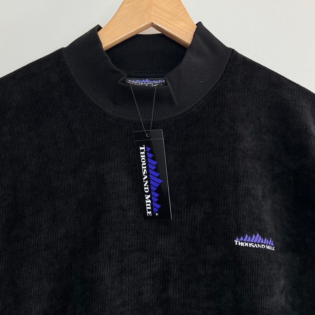 新品 THOUSAND MILE ニットフリース モックネック ブラック L
