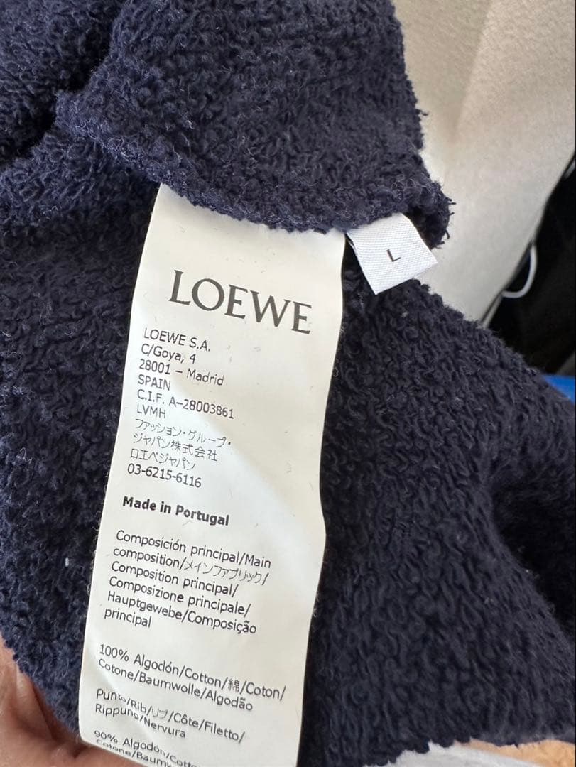 G1091 LOEWEパーカートレーナー サイズL カラーネイビー
