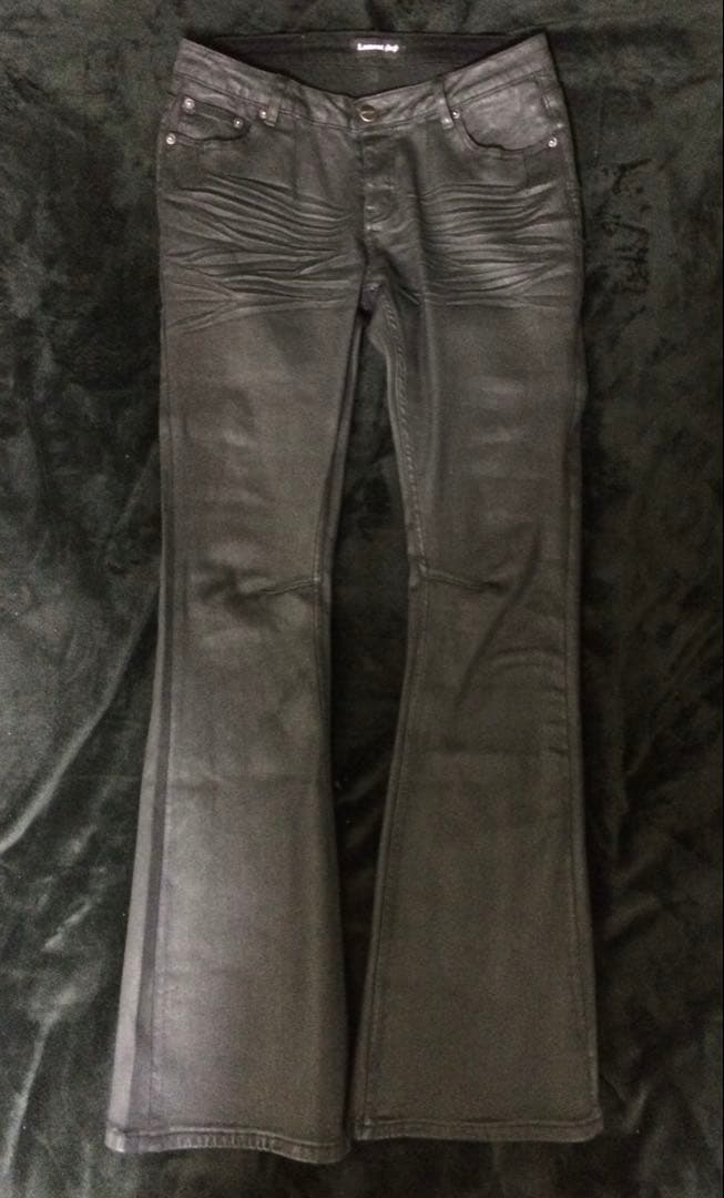 Lamentist Amélie flared waxed denim