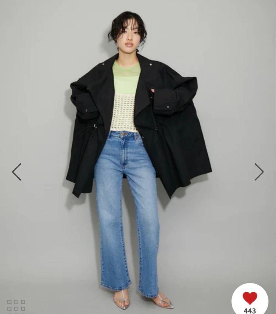 ADAM ET ROPE' FEMME スタンドカラーハーフモッズコート