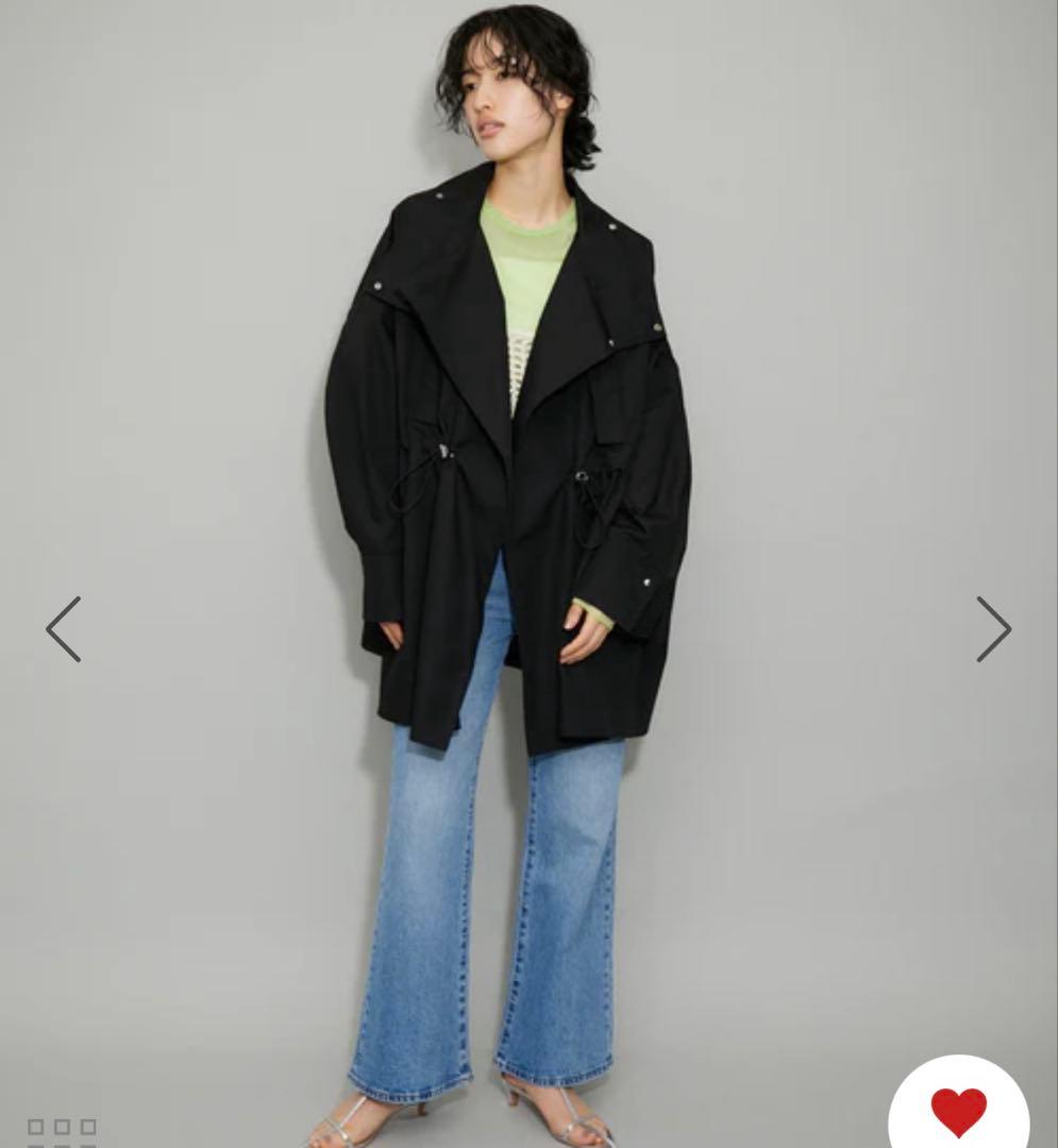 ADAM ET ROPE' FEMME スタンドカラーハーフモッズコート