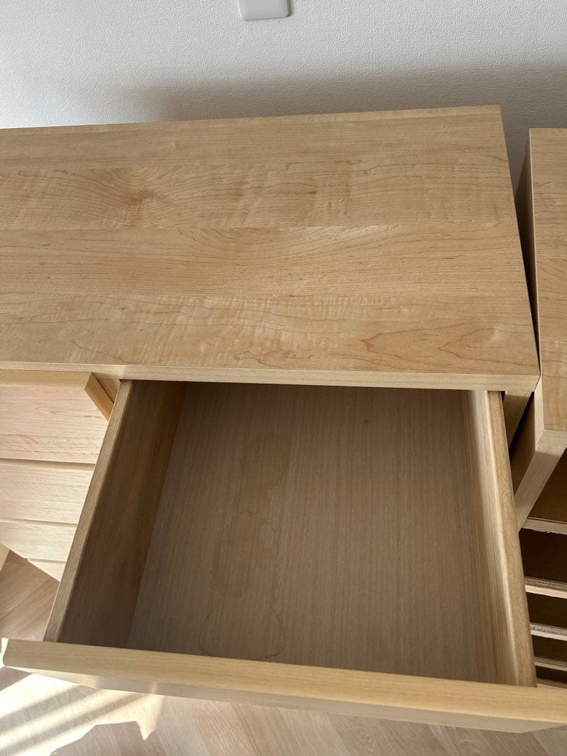 ナチュラルウッド　引き出しチェスト