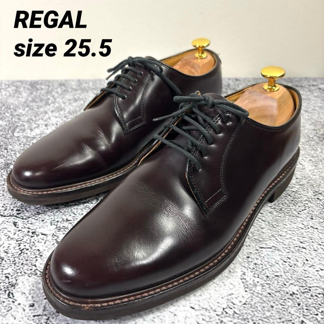 REGAL GEOX プレーントゥ　レザー レースアップ ドレスシューズ25.5