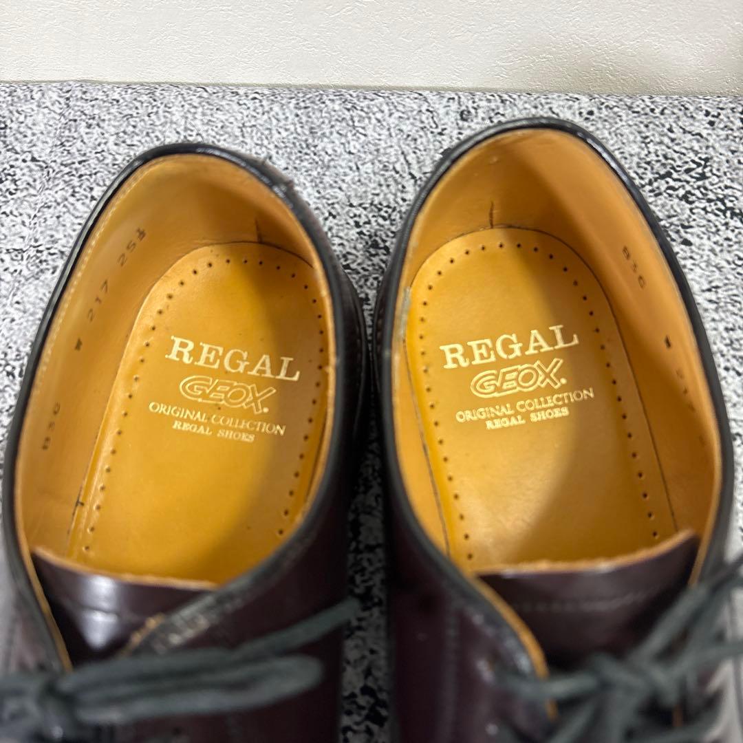 REGAL GEOX プレーントゥ　レザー レースアップ ドレスシューズ25.5