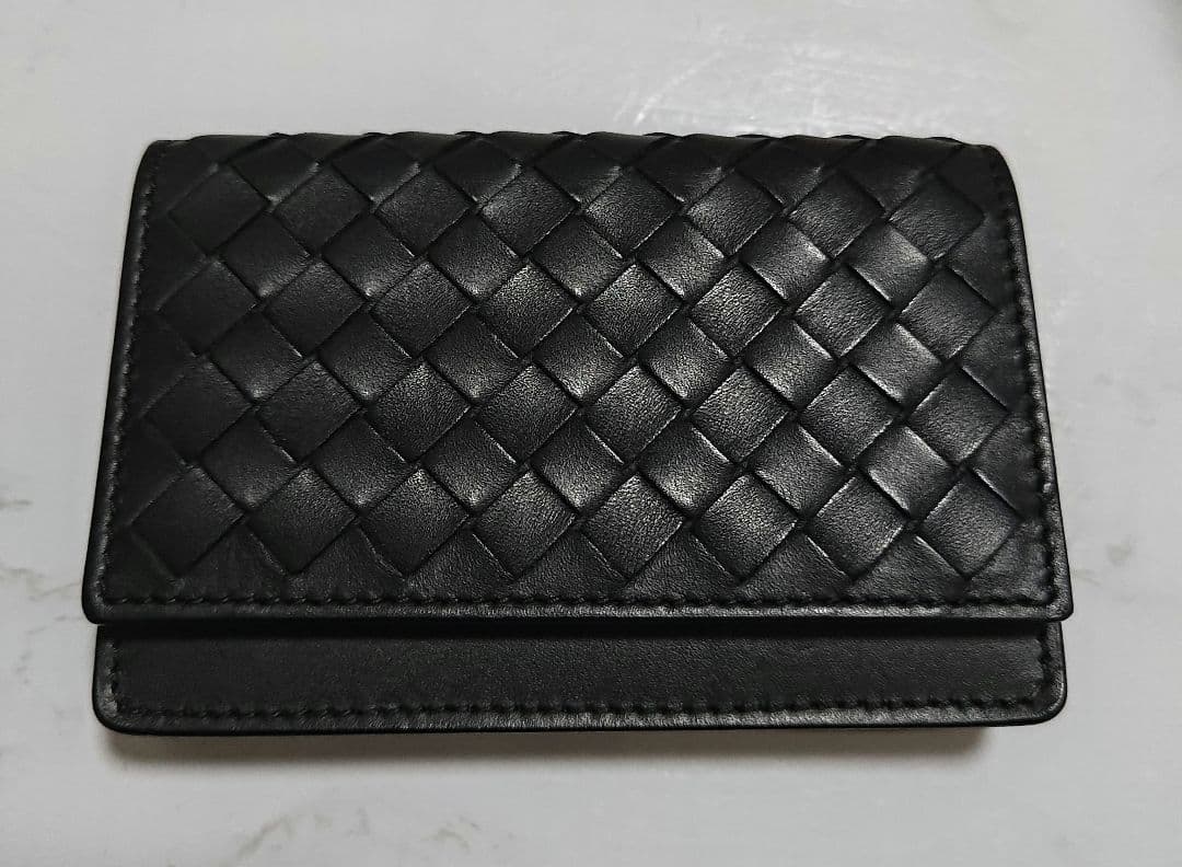 BOTTEGA VENETA イントレチャート カードケース/ ブラック
