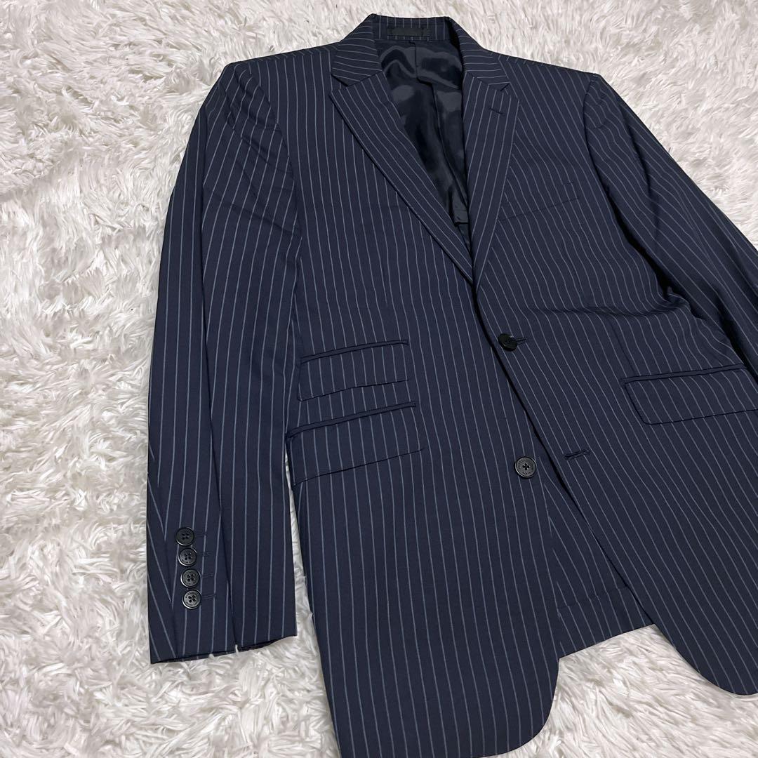 バーバリーブラックレーベル セットアップスーツ ネイビー ホースロゴ 38L