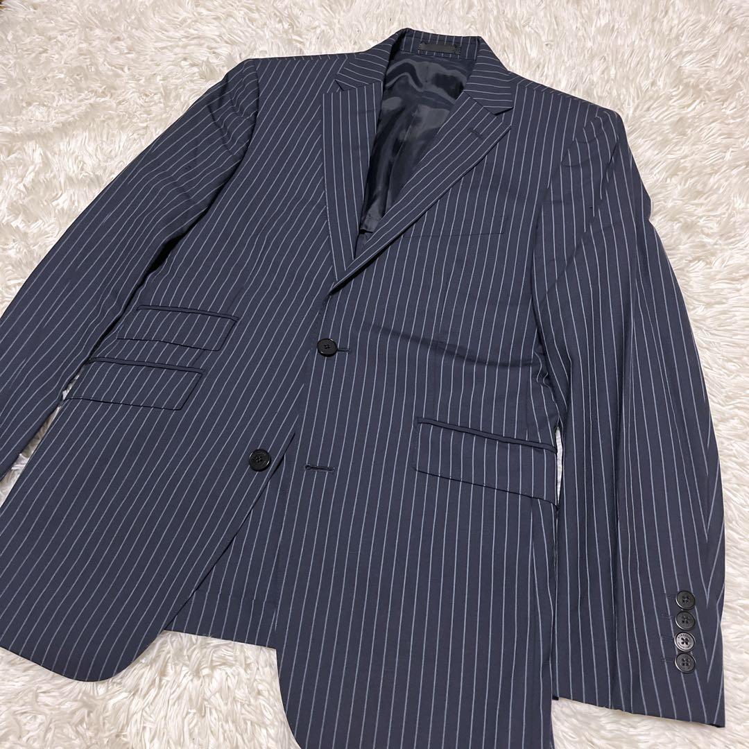 バーバリーブラックレーベル セットアップスーツ ネイビー ホースロゴ 38L