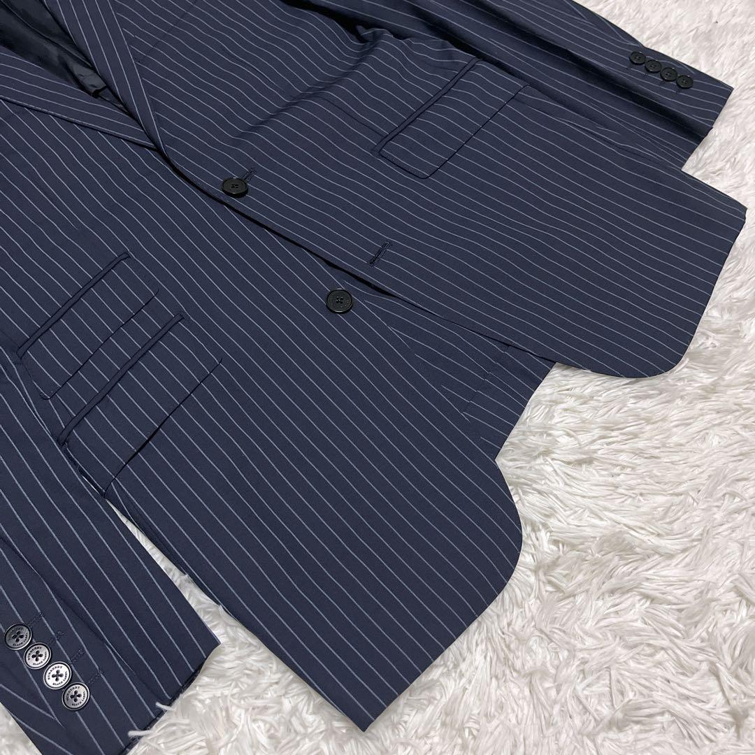 バーバリーブラックレーベル セットアップスーツ ネイビー ホースロゴ 38L