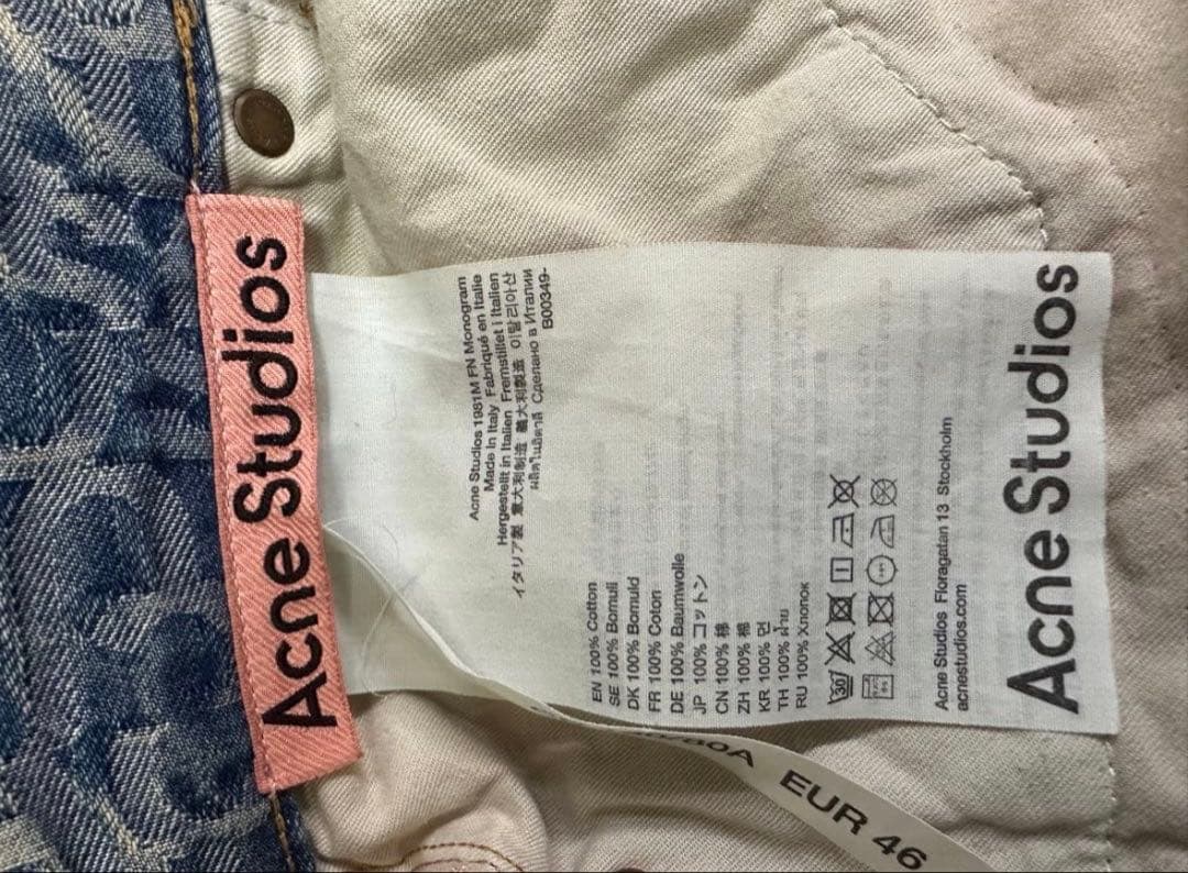 Acne Studios 1981M モノグラム ルーズフィット デニム