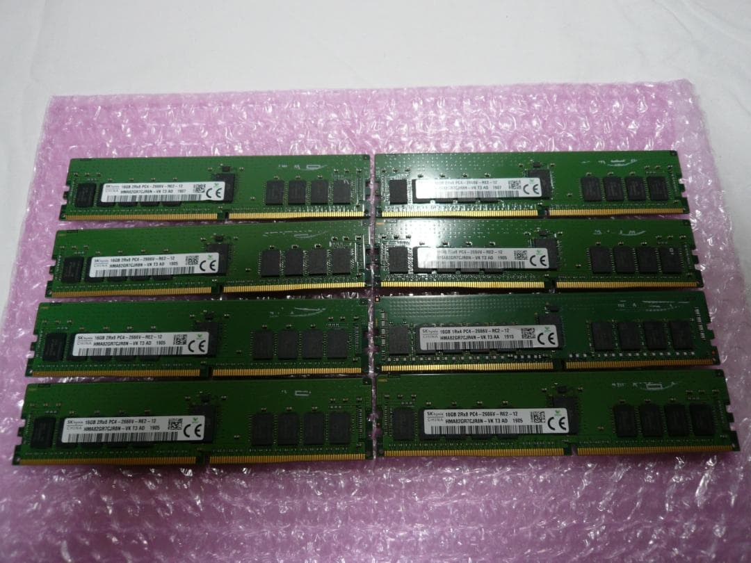 もふもふ様向けDDR4 16GBx10枚 合計160GB 2666V ECC R