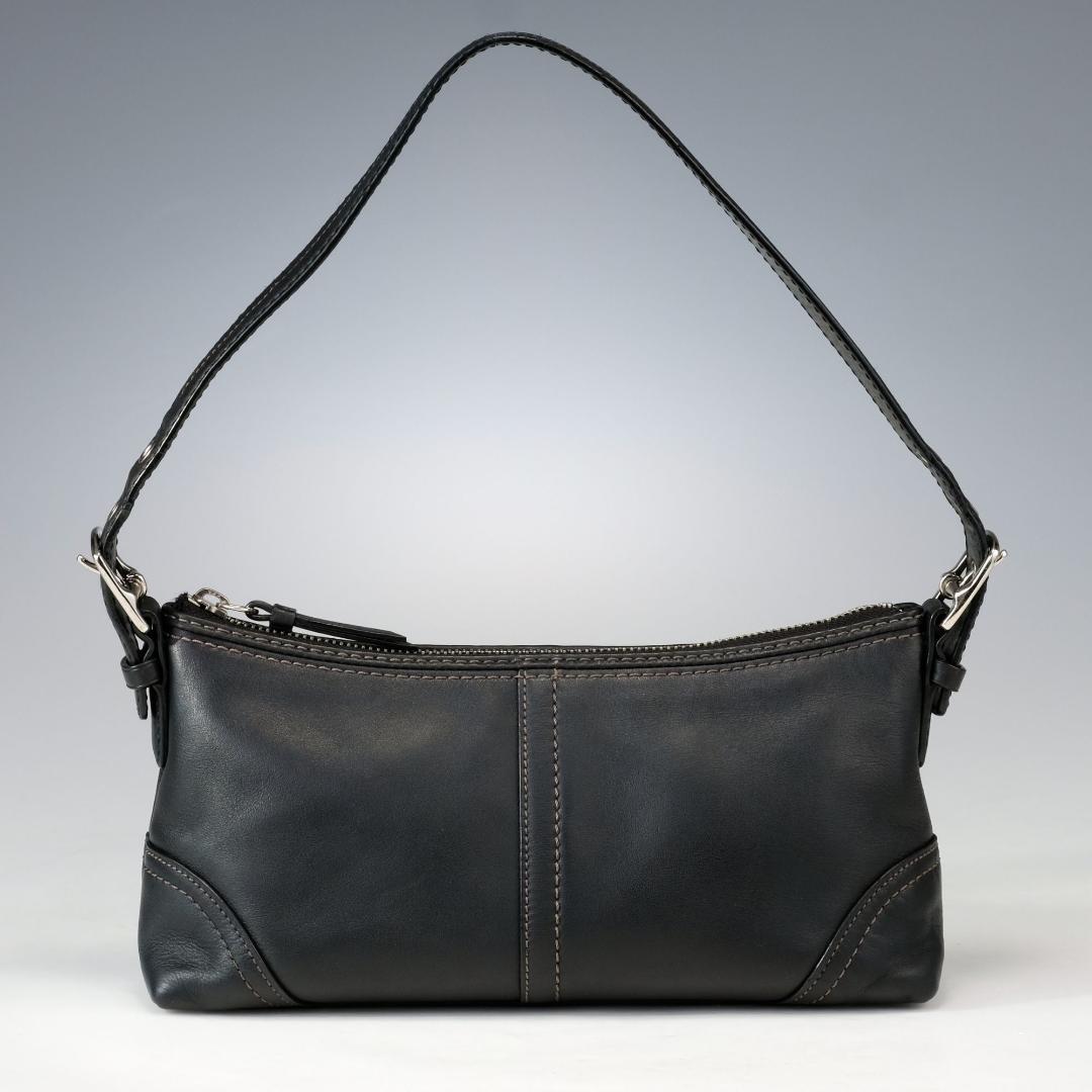 【極美品】COACH フォーマルバッグ ハンドバッグ ワンショルダー レザー 黒