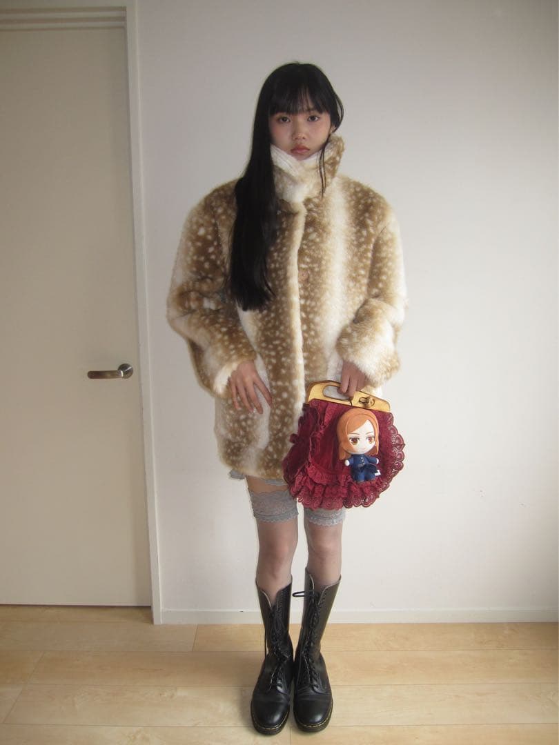 n.k atelier Bambi Fur Jacket beige バンビ柄