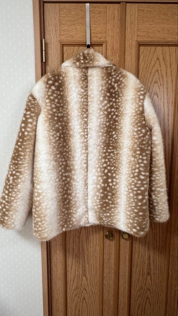 n.k atelier Bambi Fur Jacket beige バンビ柄