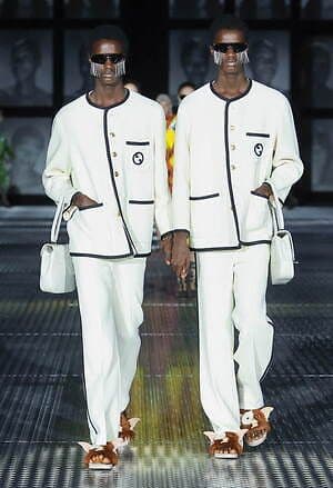 GUCCI 23ss ツイード ノーカラージャケット