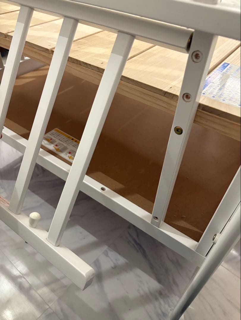 KOTOJI カトージ　ベビーベッド　ミニ　ハイタイプ　ホワイト　木製