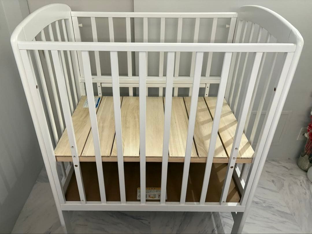 KOTOJI カトージ　ベビーベッド　ミニ　ハイタイプ　ホワイト　木製