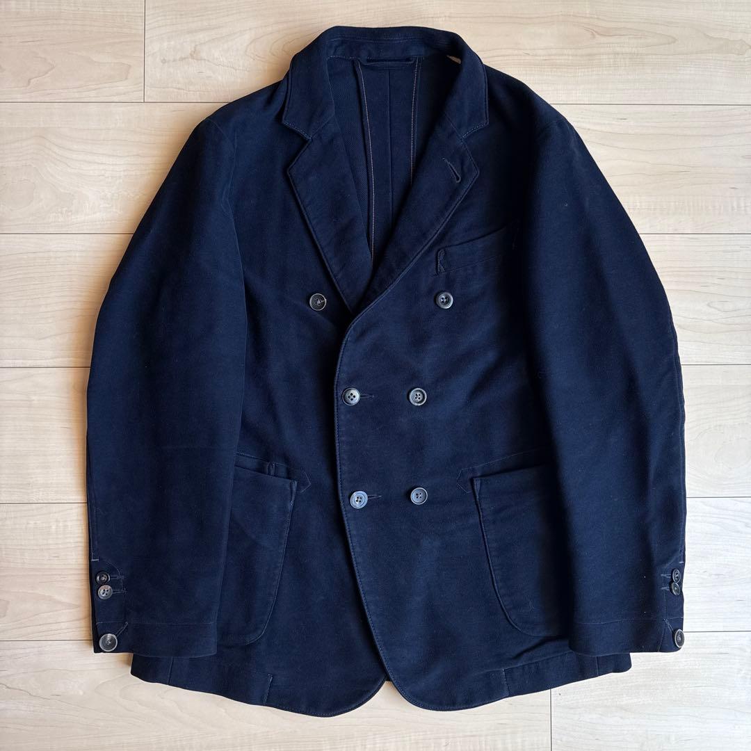 45R コットンモクロディのダブルブレストジャケット