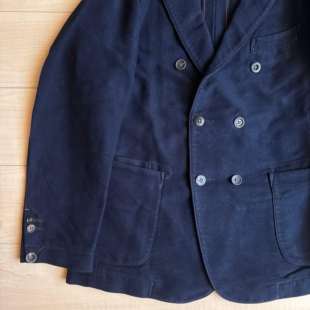45R コットンモクロディのダブルブレストジャケット