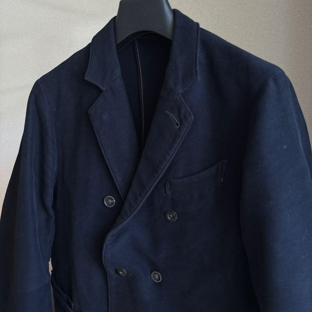 45R コットンモクロディのダブルブレストジャケット
