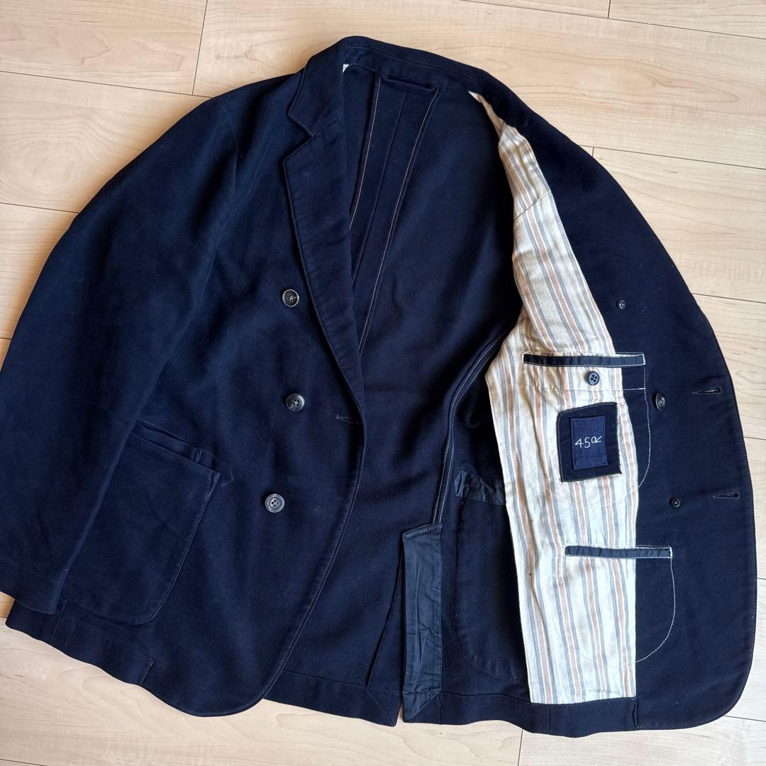 45R コットンモクロディのダブルブレストジャケット