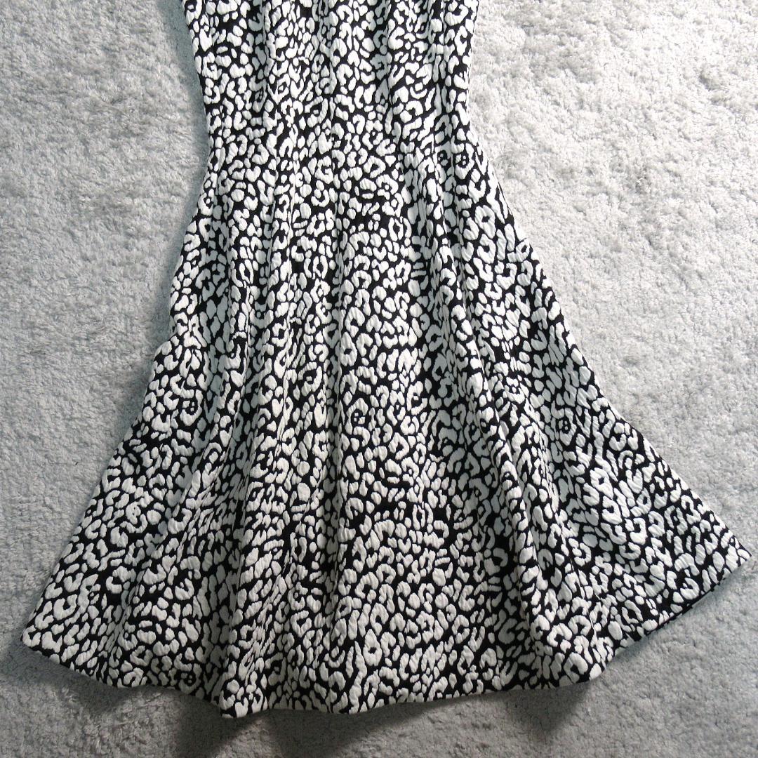 ケイトスペード ヒョウ柄 ジャガード フレア ワンピース XS