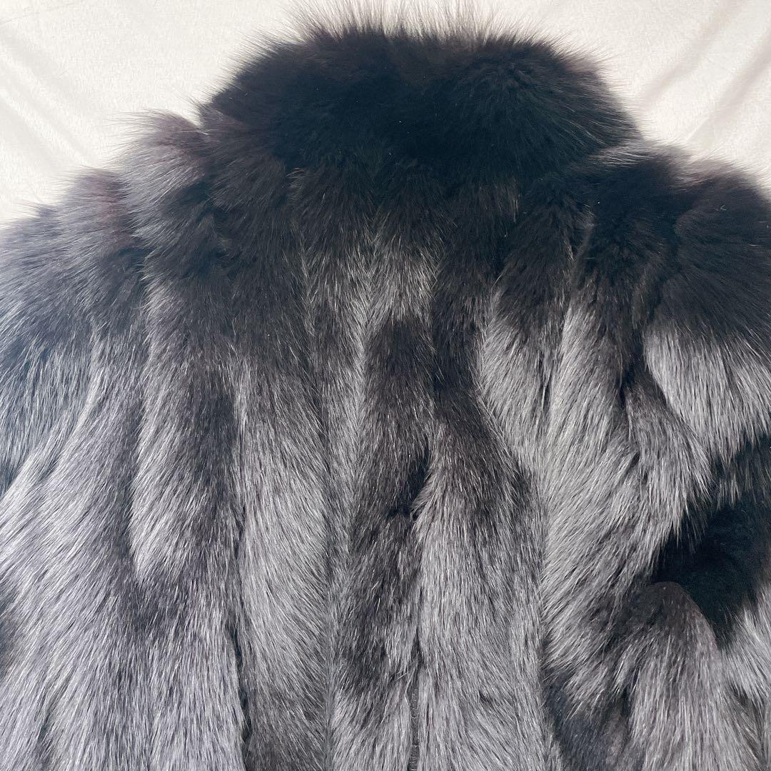 新品　未使用　サガフォックス　リアルファー　毛皮　ショート　コート　短丈　L