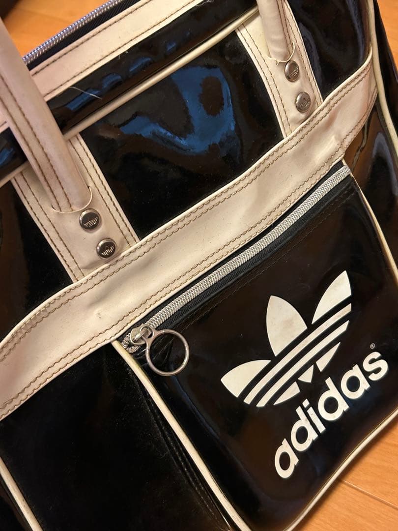 希少 OLD アディダス エナメル ボストンバッグ