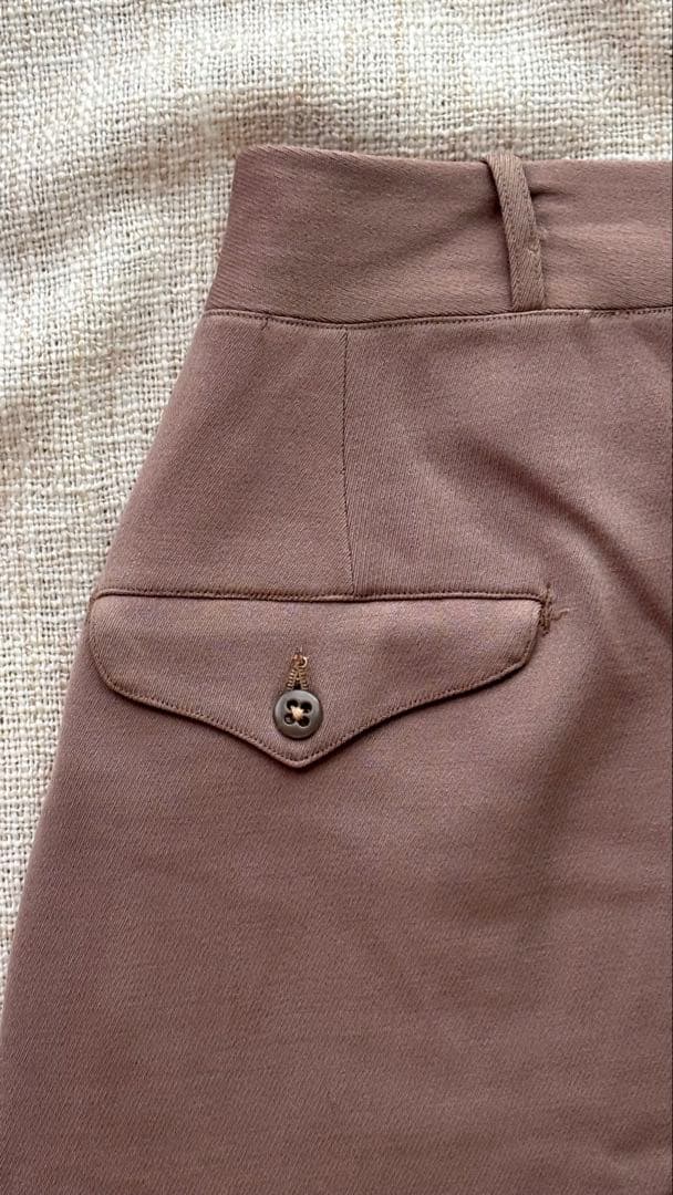 G*2様 ヴィンテージ　ウィップコード　ピンクベージュ　スラックス ボタンフライ