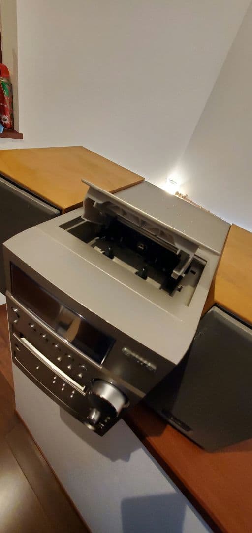 【コンポセット】MDコンポCDプレーヤー ラジオ アンプ カセット リモコン付き