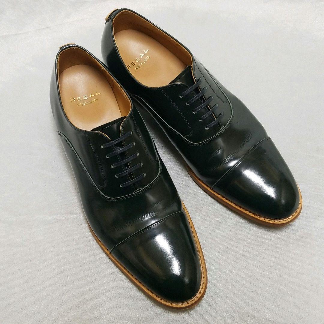 リーガル ストレートチップ シューズ ガラスレザー 日本製 Regal 245