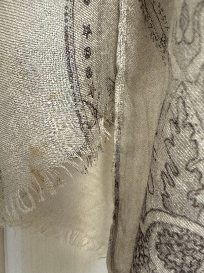 09SS BALMAIN バルマンオム カシミア シルク ストール マフラー