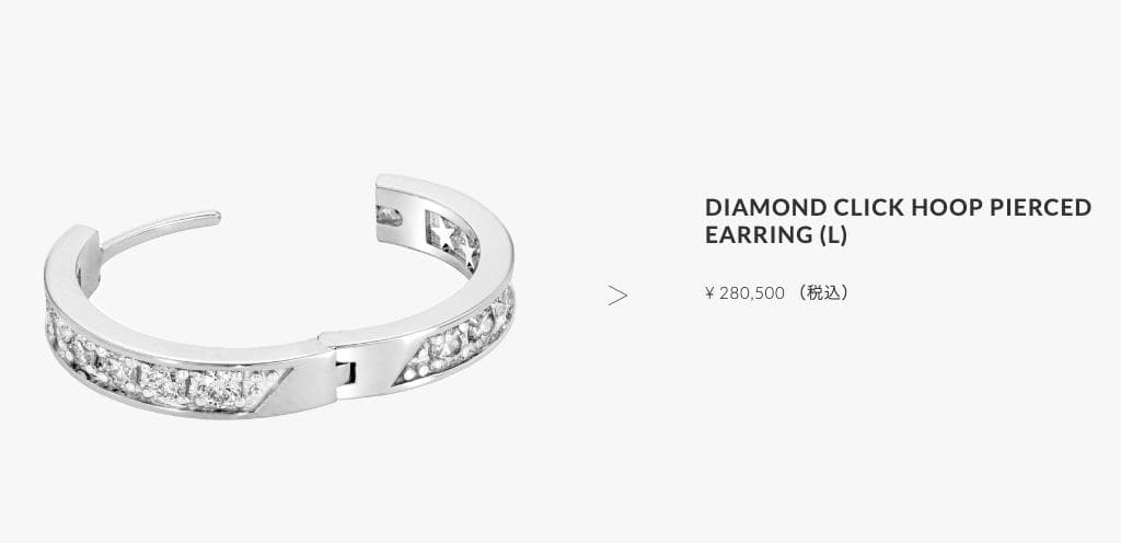 R*M様 【SJX】ダイヤモンド　フープピアス （保証書＋専用箱付き）