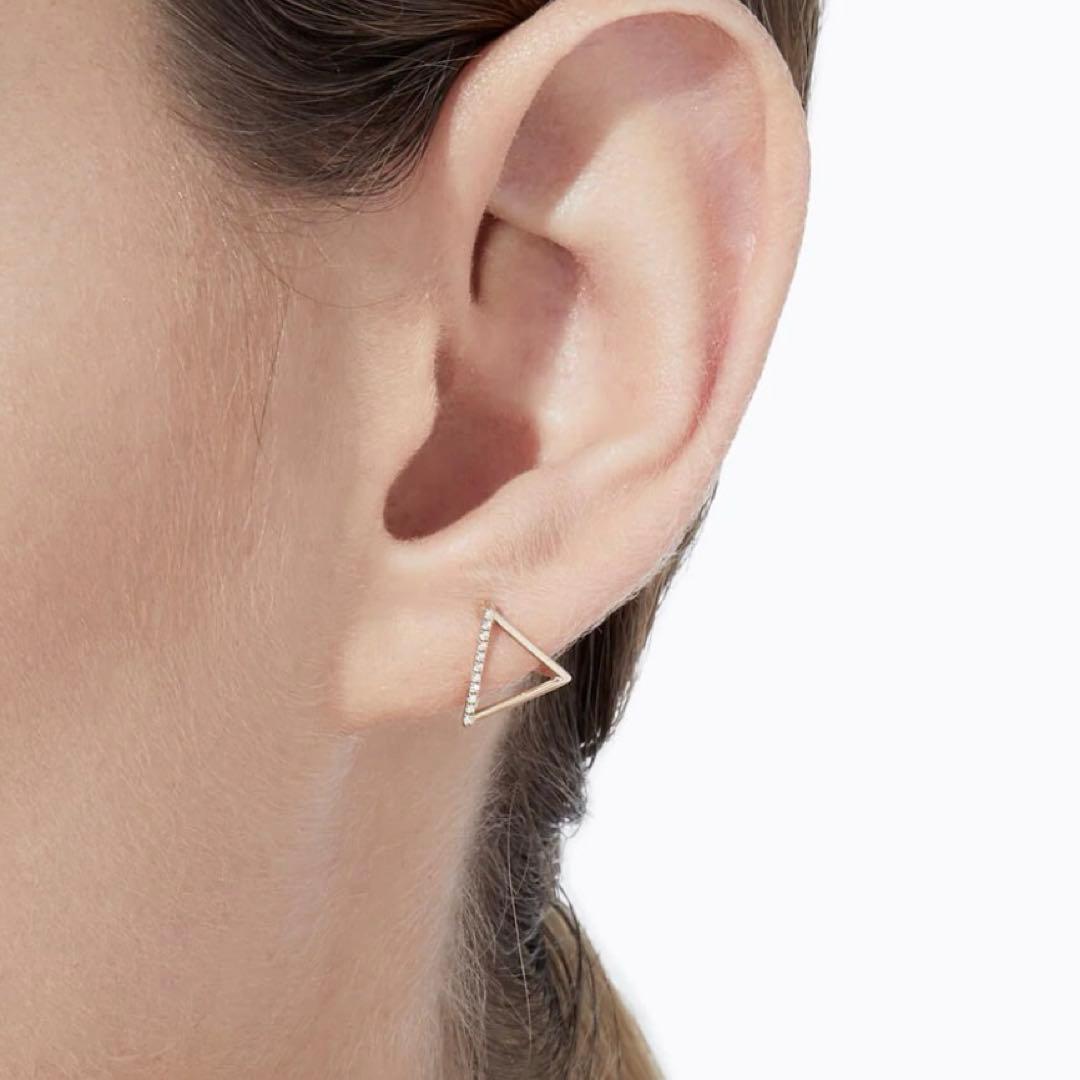アクセサリー shihara Diamond Triangle Pierce 10 (01)