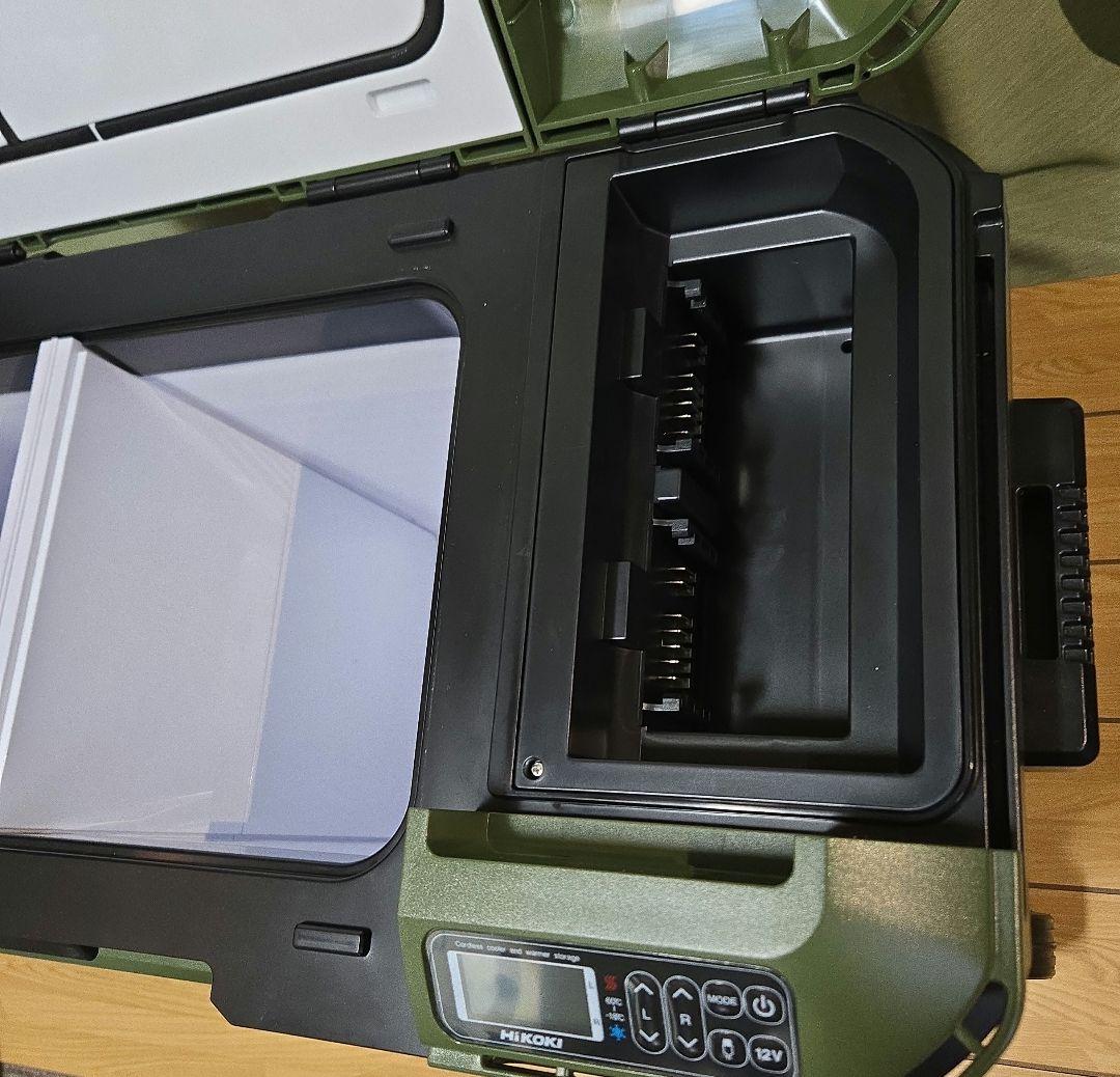 ハイコーキ冷温庫フォレストグリーン25L 蓄電池BSL36B18X4.0Ah付