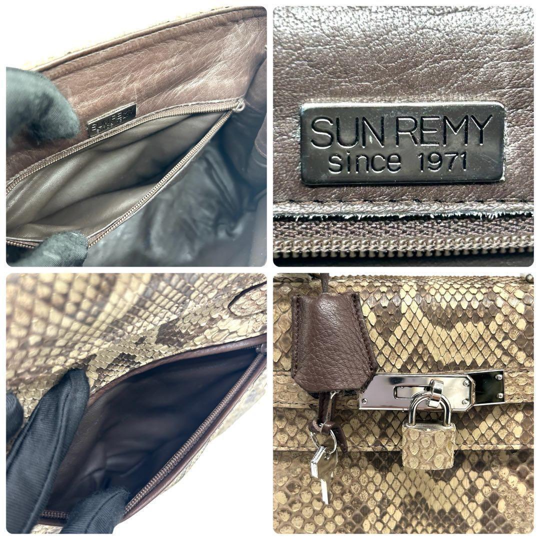 SUN REMY ダイヤモンドパイソン ハンドバッグ 2way 南京錠 2230