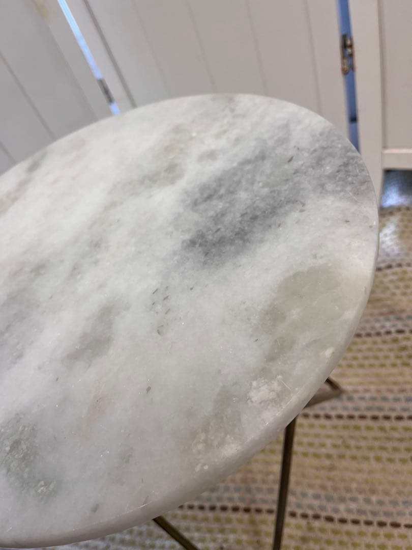 送料込み！ZARA  ザラホーム 大理石円形サイドテーブル レア