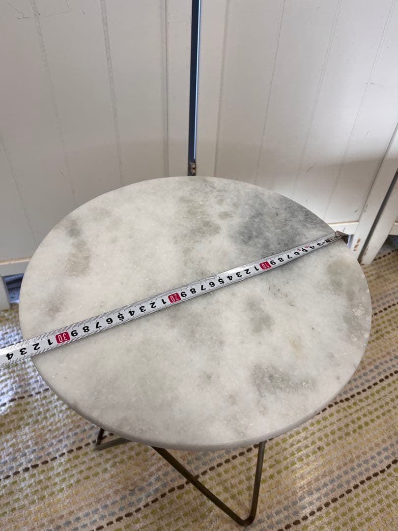 送料込み！ZARA  ザラホーム 大理石円形サイドテーブル レア