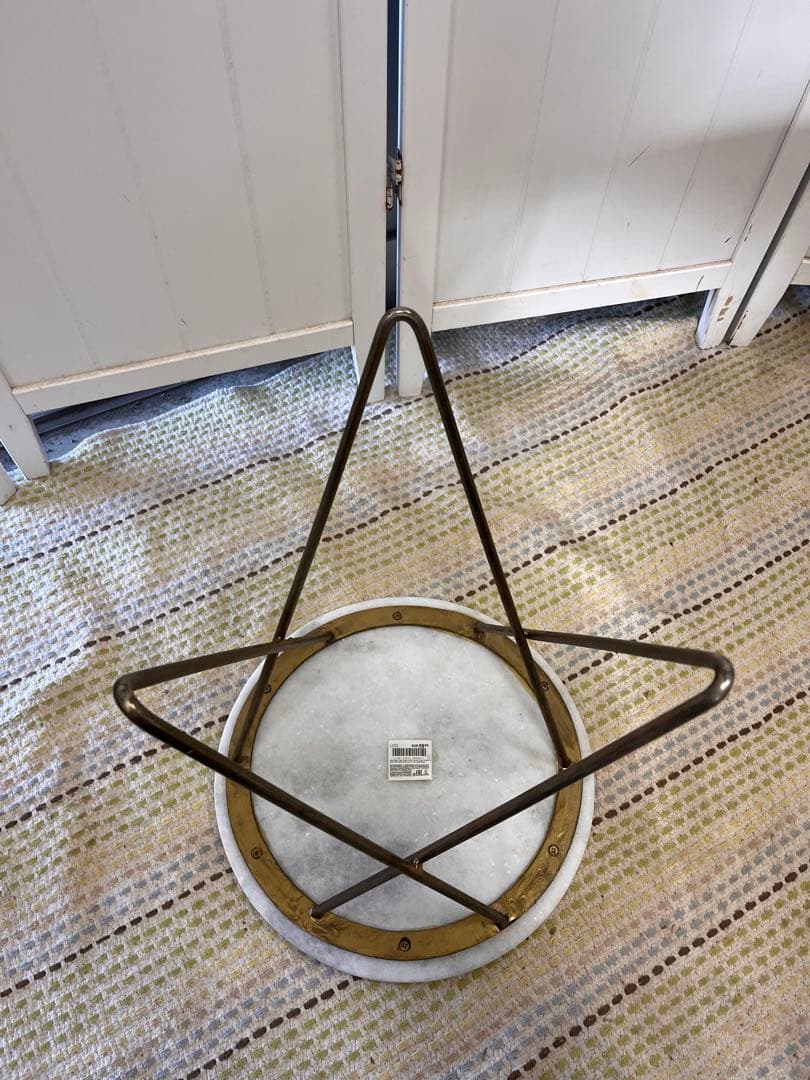 送料込み！ZARA  ザラホーム 大理石円形サイドテーブル レア