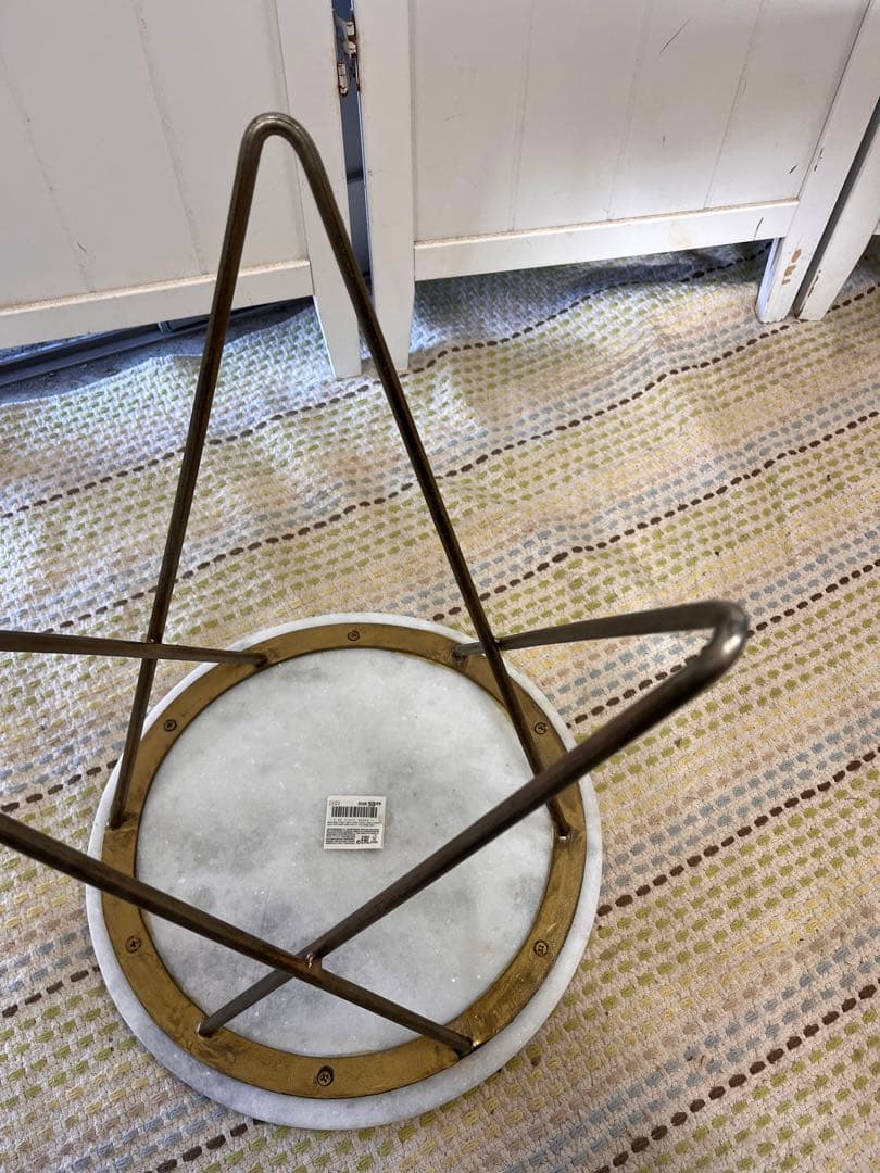 送料込み！ZARA  ザラホーム 大理石円形サイドテーブル レア