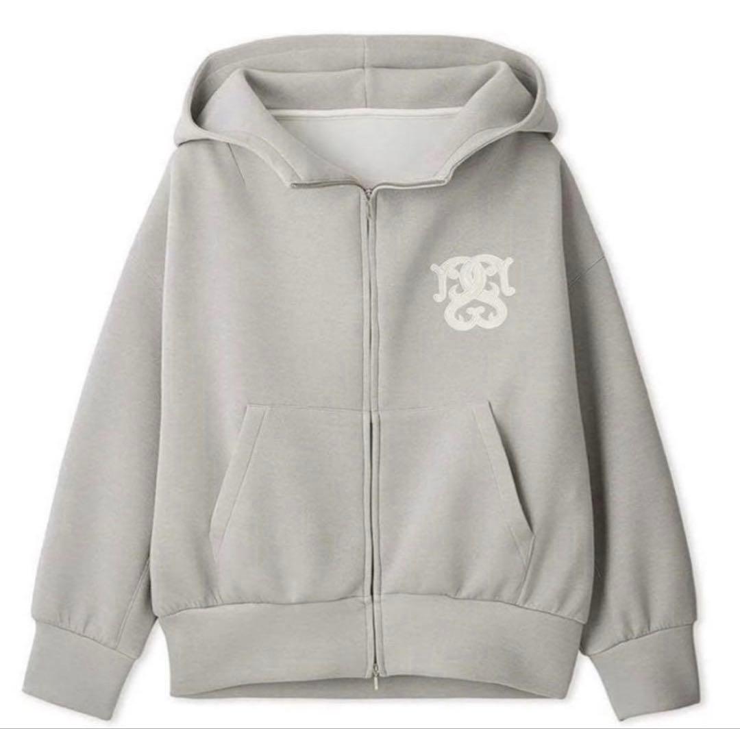 SNIDEL ボリュームパーカー グレーラメ