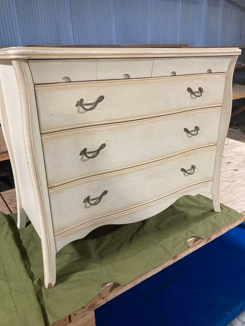 あ*え様 松永工房　カンティーヌ　チェスト　白家具　猫足　IDC取扱　キズ有り