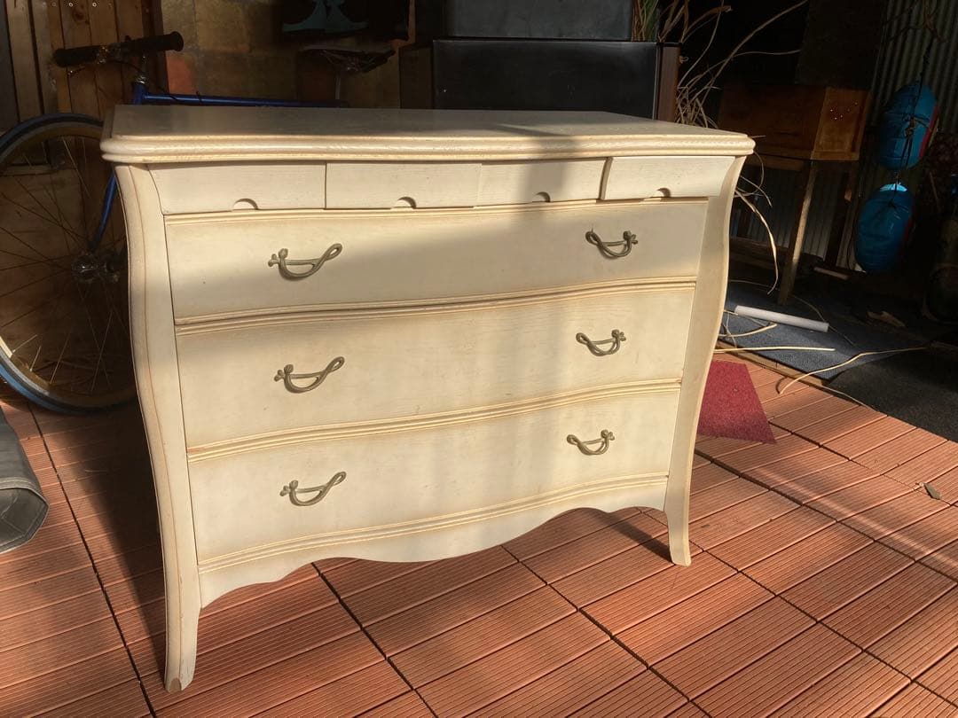 あ*え様 松永工房　カンティーヌ　チェスト　白家具　猫足　IDC取扱　キズ有り